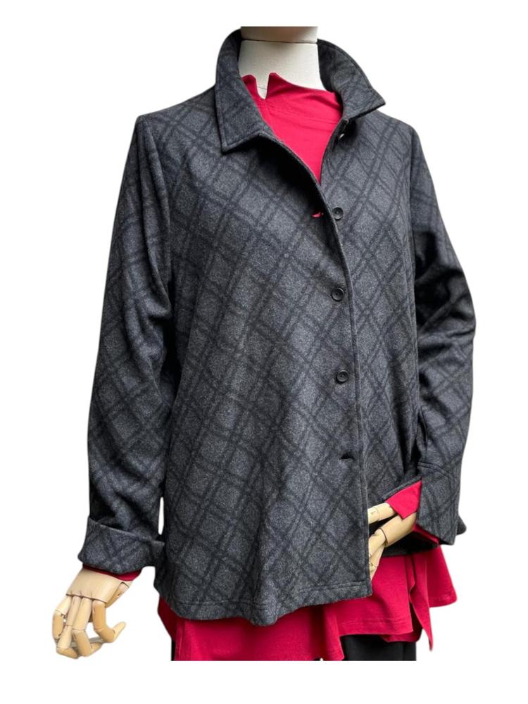 vest met ruitmotief 9556-065 - Vetono