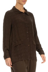 zijden blouse met stijlvolle details 52691-s134 - Grizas