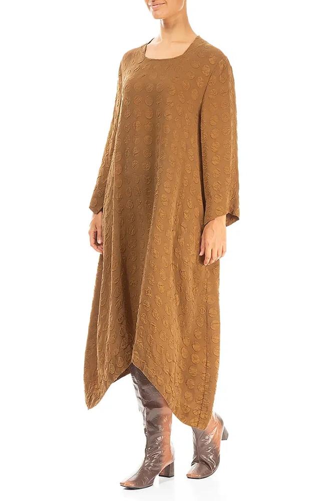 zijdezachte elegante midi-jurk 91855-s134 - Grizas