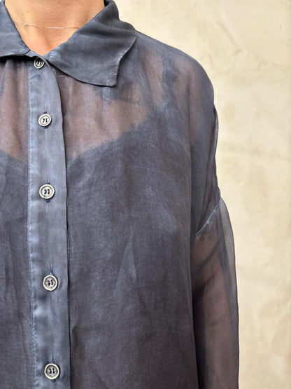 zijdezachte transparante blouse s193 - Sanctamuerte
