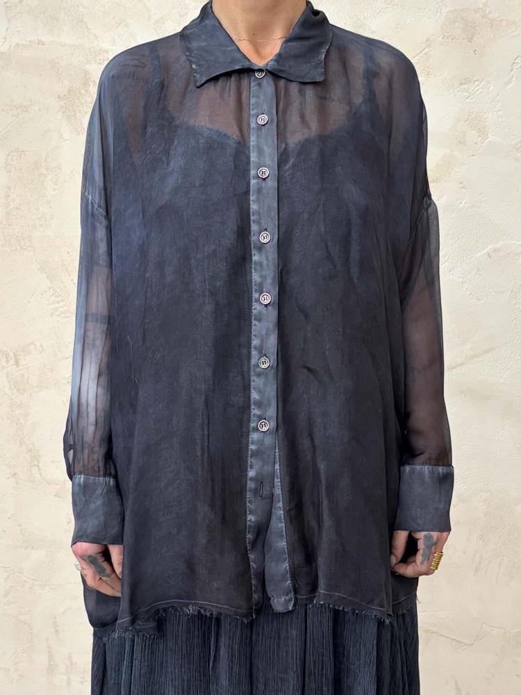 zijdezachte transparante blouse s193 - Sanctamuerte