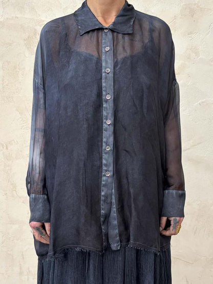 zijdezachte transparante blouse s193 - Sanctamuerte