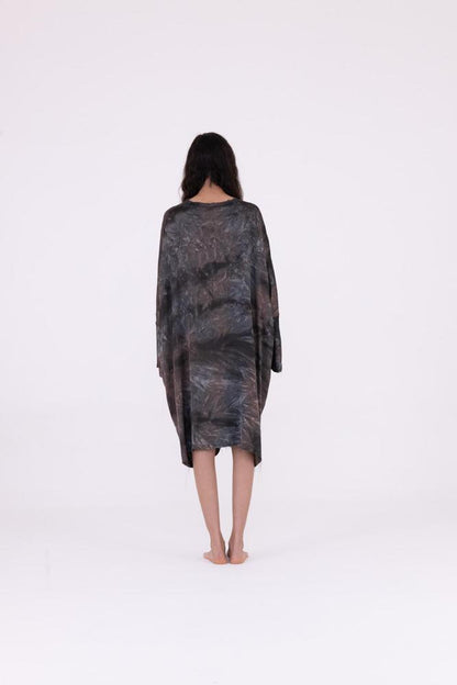 midi-shirt met knoopsluiting s210 - Sanctamuerte