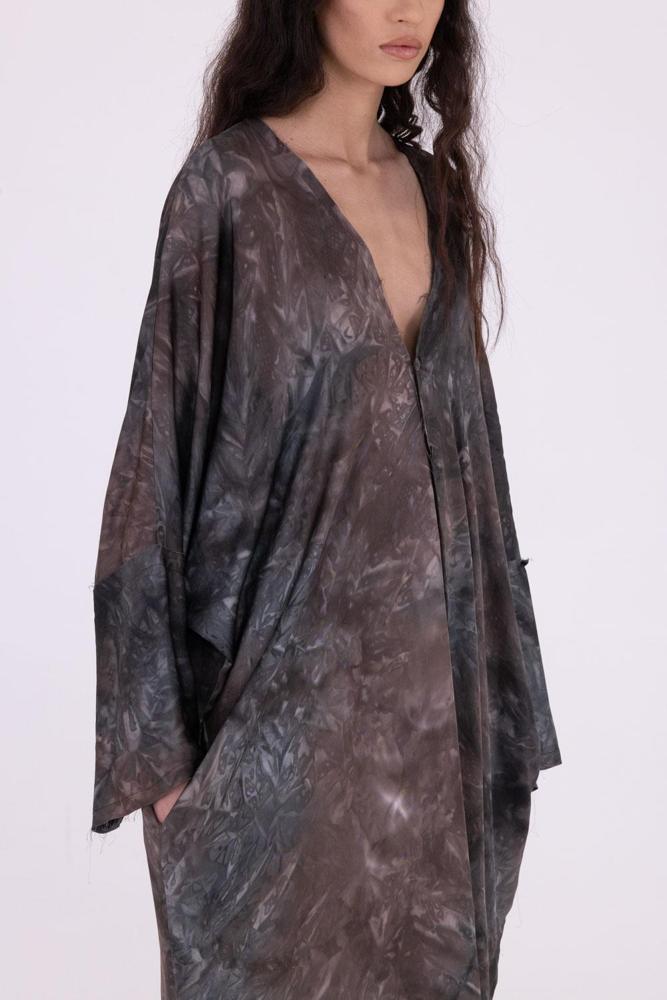 midi-shirt met knoopsluiting s210 - Sanctamuerte