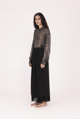 palazzo-broek met elastische tailleband s154 - Sanctamuerte