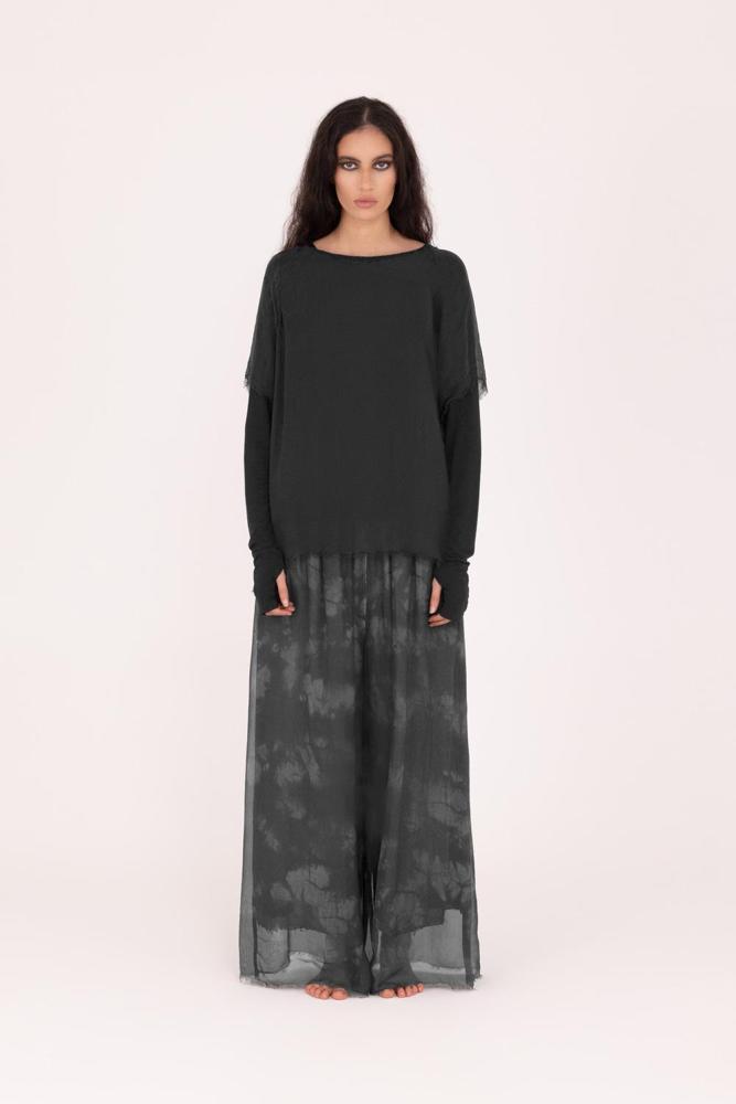 shirt met ronde hals en raglanmouw s189 - Sanctamuerte