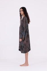 midi-shirt met knoopsluiting s210 - Sanctamuerte