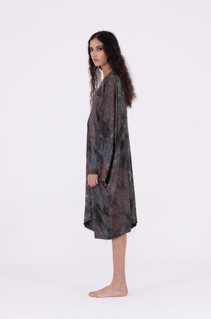 midi-shirt met knoopsluiting s210 - Sanctamuerte