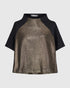 metallic korte mouw shirt at716 - Alembika
