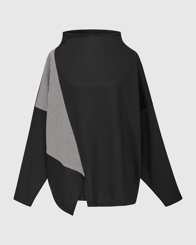 stijlvolle asymmetrische dames top at737 - Alembika