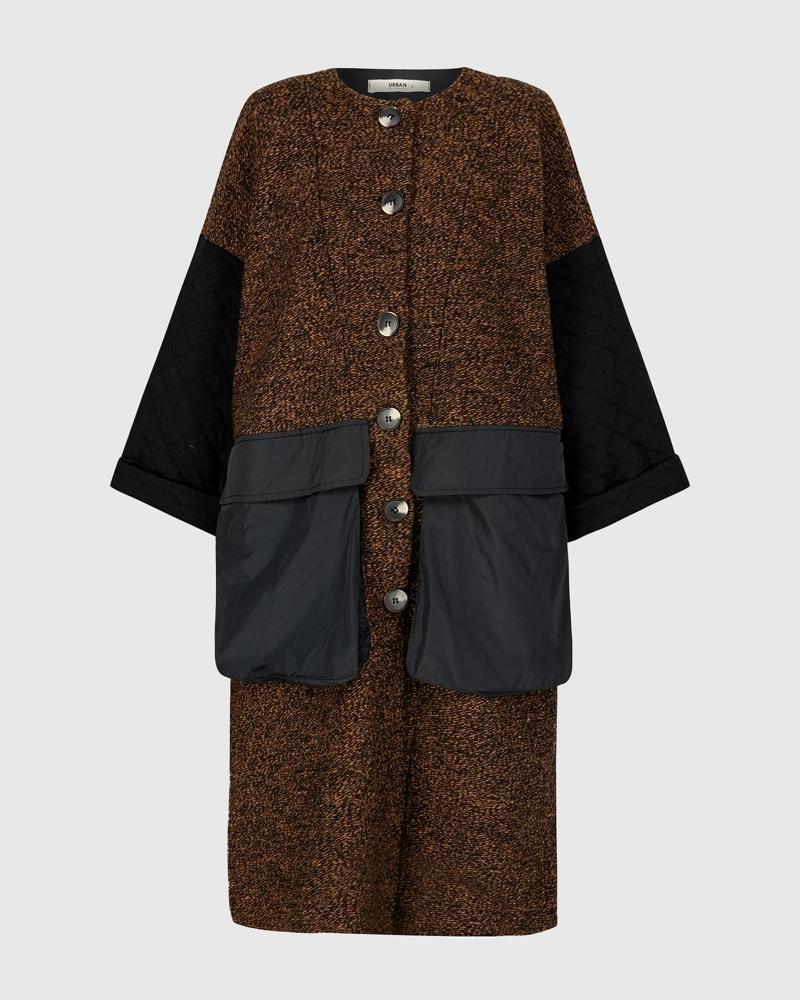 stijlvolle lange jas uj645 - Urban by Alembika