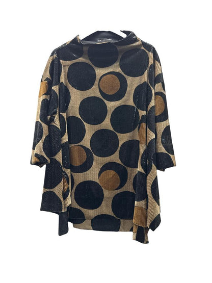 stijlvol cirkelpatroon dames shirt at718 - Alembika