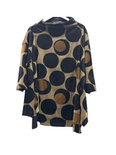 stijlvol cirkelpatroon dames shirt at718 - Alembika
