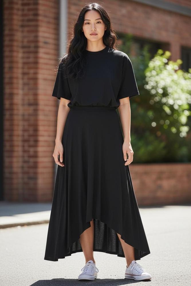 elegante asymmetrische maxi rok 850184 - Ozai N Kü