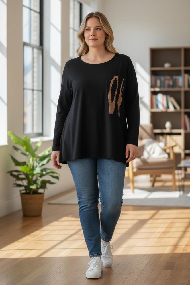 stijlvolle lange mouw shirt at729 - Alembika