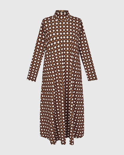 stijlvolle geometrische midi-jurk ud666 - Alembika