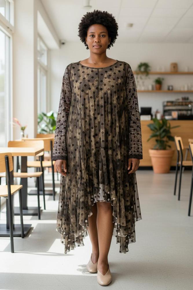 elegante gevlekte tuniek ut622 - Alembika