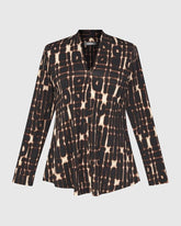 stijlvol geometrisch v-hals shirt at726 - Alembika