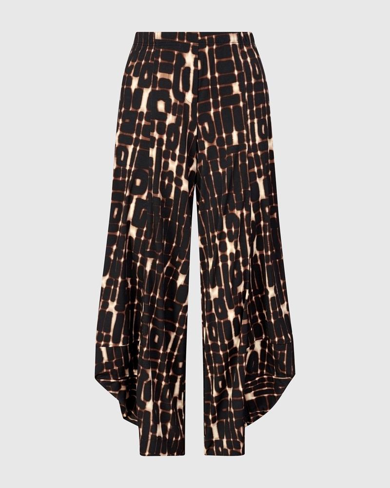 trendy wijde printbroek ap610 - Alembika