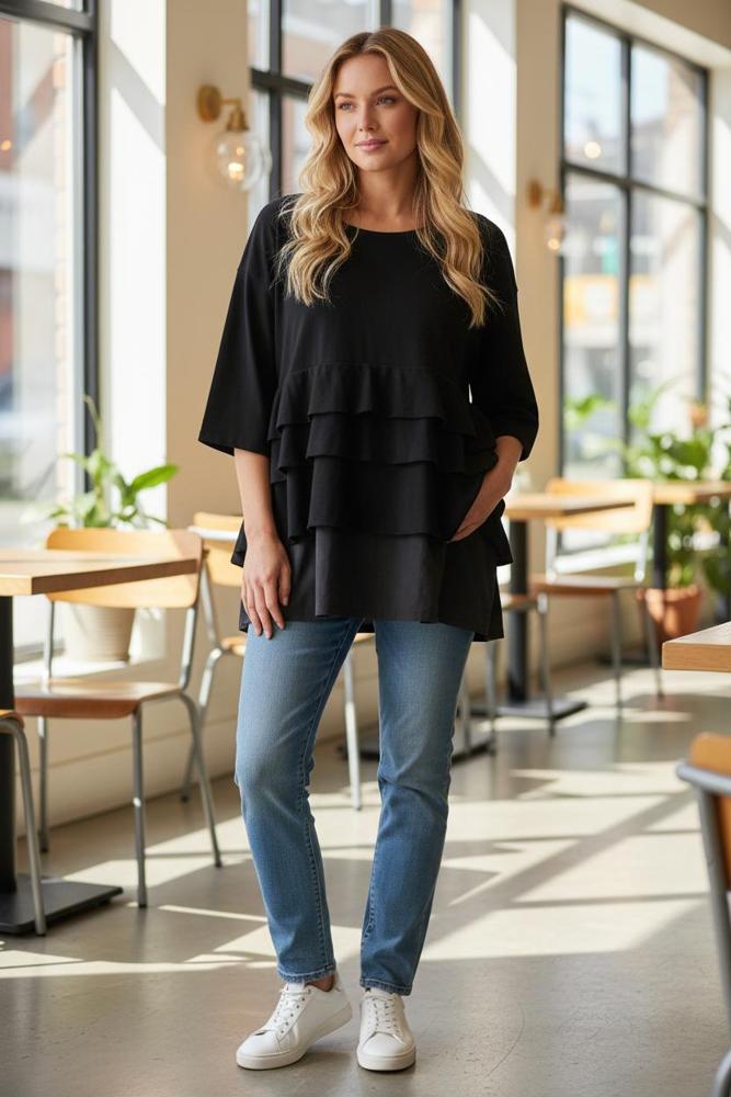 elegante ruffle shirt ut968 - Urban by Alembika