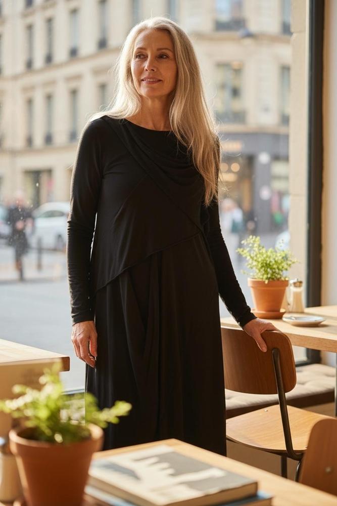 elegante jersey drape jurk 766017 - Ozai N Kü