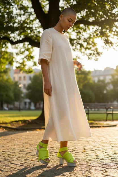 sandalen met blokhak en brede banden "vigilant" - Trippen