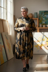 tie-dye midi jurk ad811 - Alembika