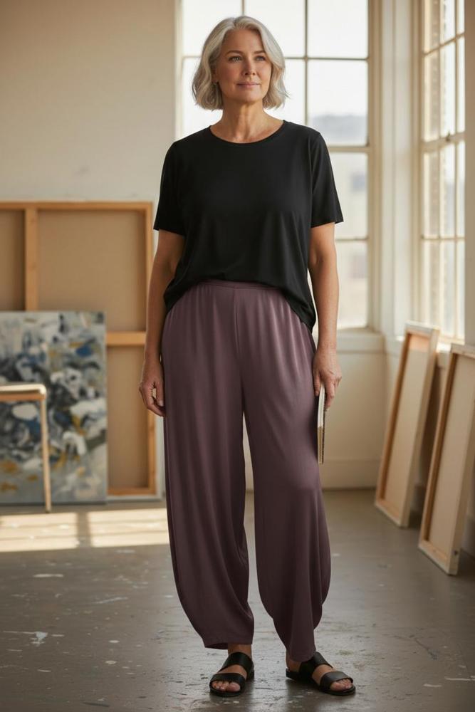 broek met knoop onderaan 25-1488 - Momi