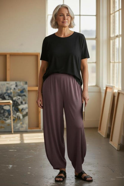 broek met knoop onderaan 25-1488 - Momi