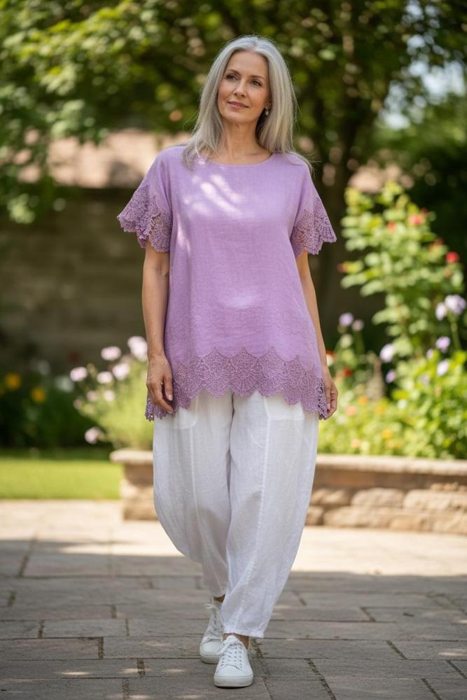 elegant linnen shirt 7501ss26 - Moonshine