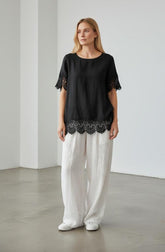 elegant linnen  shirt 7501ss26 - Moonshine