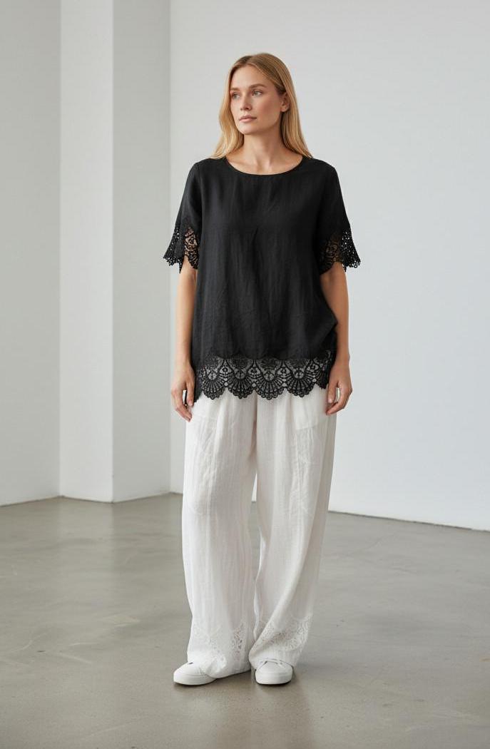 elegant linnen  shirt 7501ss26 - Moonshine