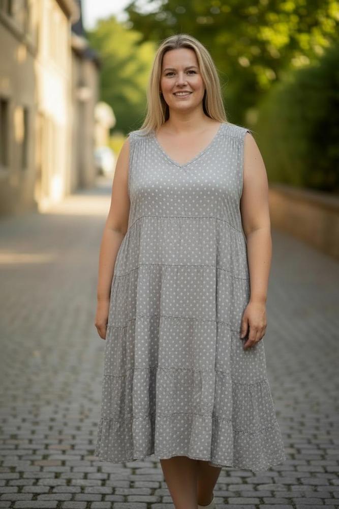 zomerse stippen jurk elegantie 000015 - Moonshine