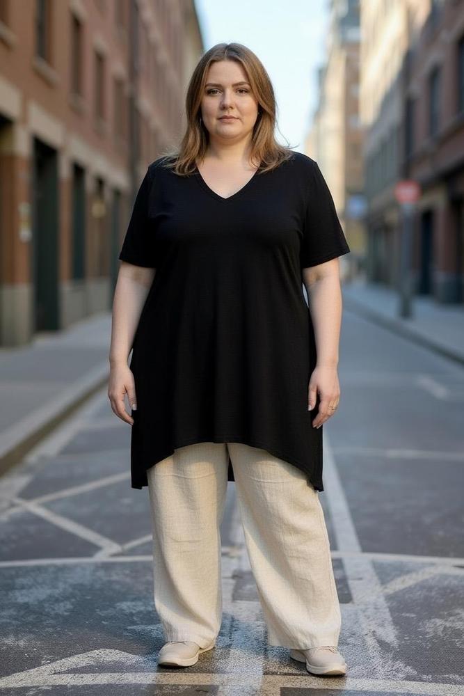 comfortabele v-hals shirt 7547ss26 - Moonshine