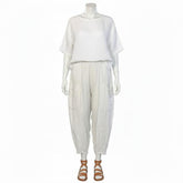 linnen comfort broek 7523ss26 - Moonshine