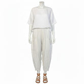 linnen comfort broek 7523ss26 - Moonshine