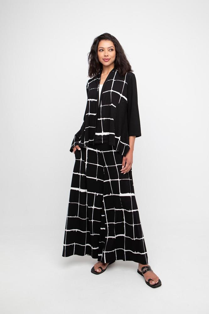 open vest met ruitmotief 860814 - Ozai N Kü