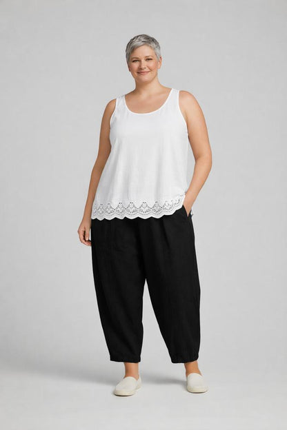 zomerse mouwloze top 7500ss26 - Moonshine