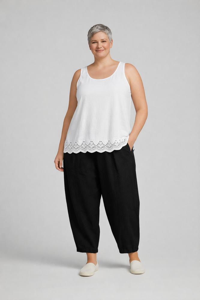 zomerse mouwloze top 7500ss26 - Moonshine