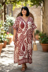 boho maxi jurk met print 8757 - Studio Amour