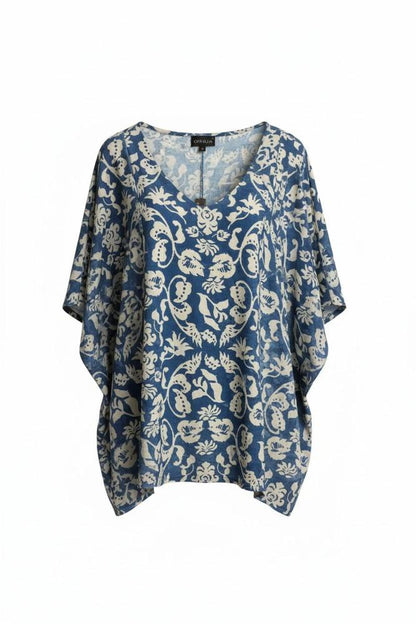 bloemenprint v-hals shirt emma - Ophilia