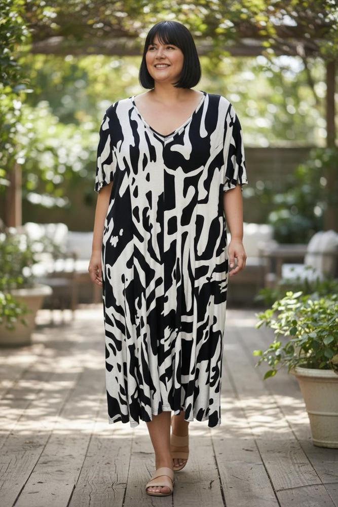 stijlvolle midi-jurk liana - Ophilia