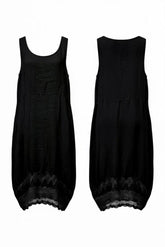 linnen zomerse jurk met kant 7527 - Moonshine