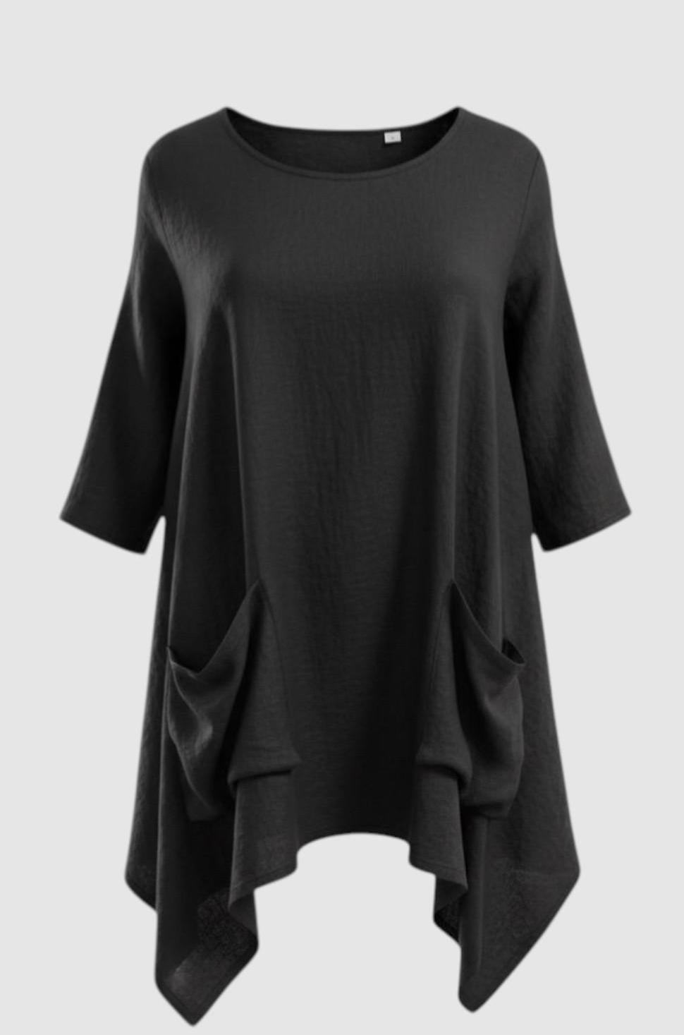 stijlvoll asymmetrisch shirt 7528ss26 - Moonshine