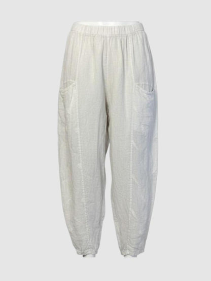 linnen comfort broek 7523ss26 - Moonshine