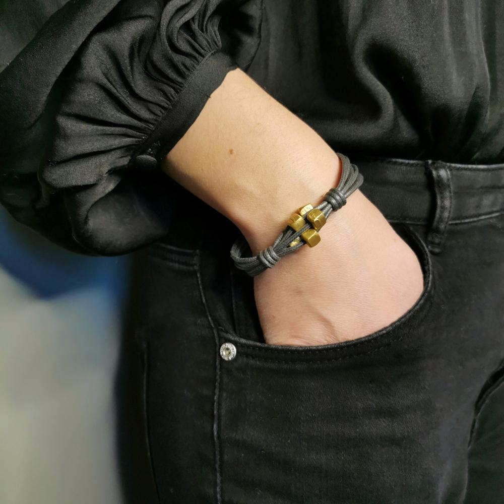 stijlvolle lederen armband 12122 - Rosanna de la Riva