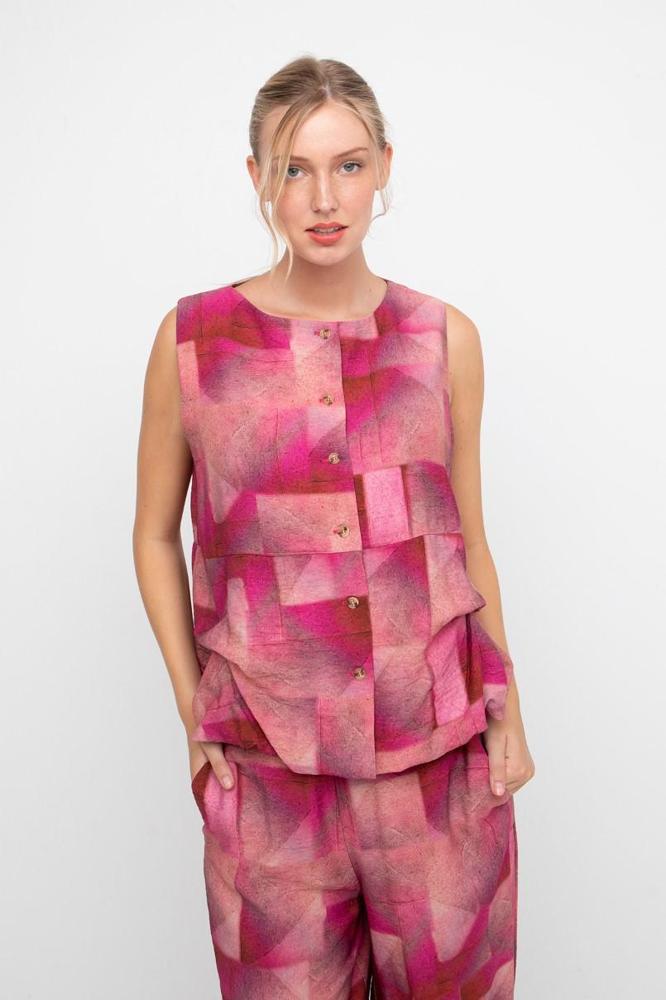 geometrische mouwloze top 860704 - Ozai N Kü