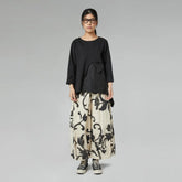 wijde broek met bloemenprint 826008 - wendy trendy