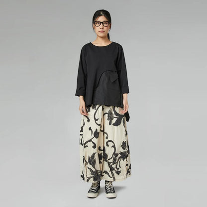 wijde broek met bloemenprint 826008 - wendy trendy