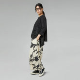 wijde broek met bloemenprint 826008 - wendy trendy